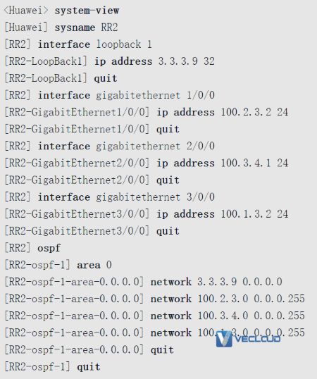 路由反射器优化VPN骨干层配置与管理