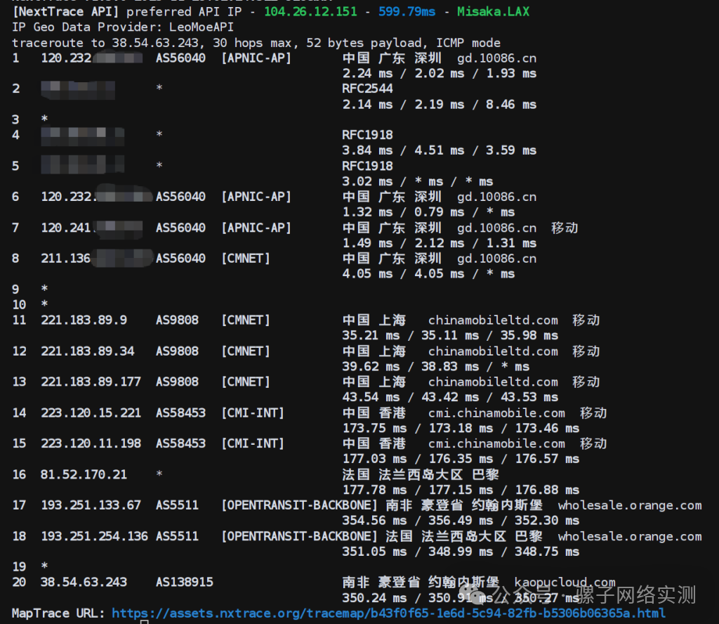 网络实测｜南非约翰内斯堡能源项目网络专线稳定性测试记录