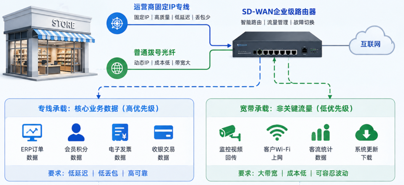 跨省的零售连锁门店如何实现统一组网？